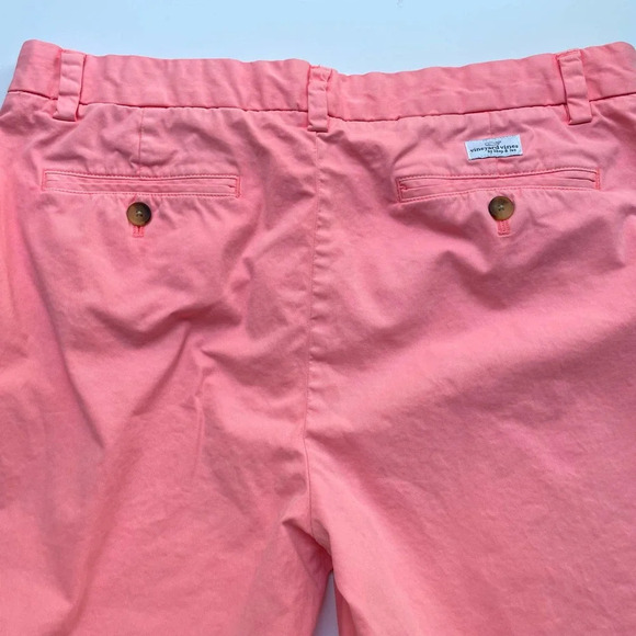 Vineyard Vines Breaker Shorts 8.5 Inch Inseam Pink Chino Size 34 - Picture 6 of 10